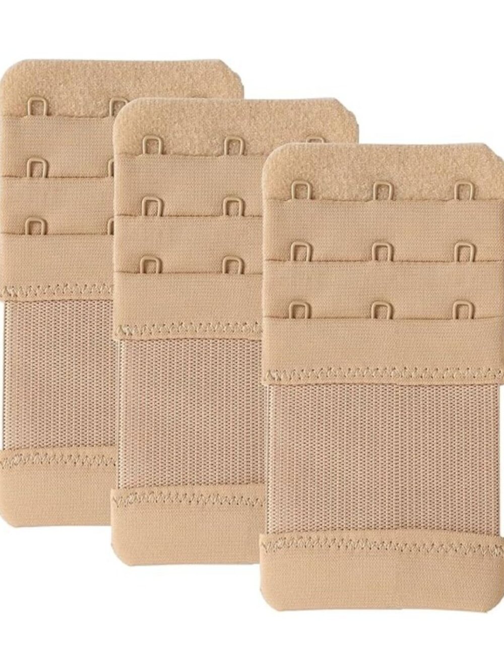 3Pcs Nude Triple Hook Bra Clasp Extender